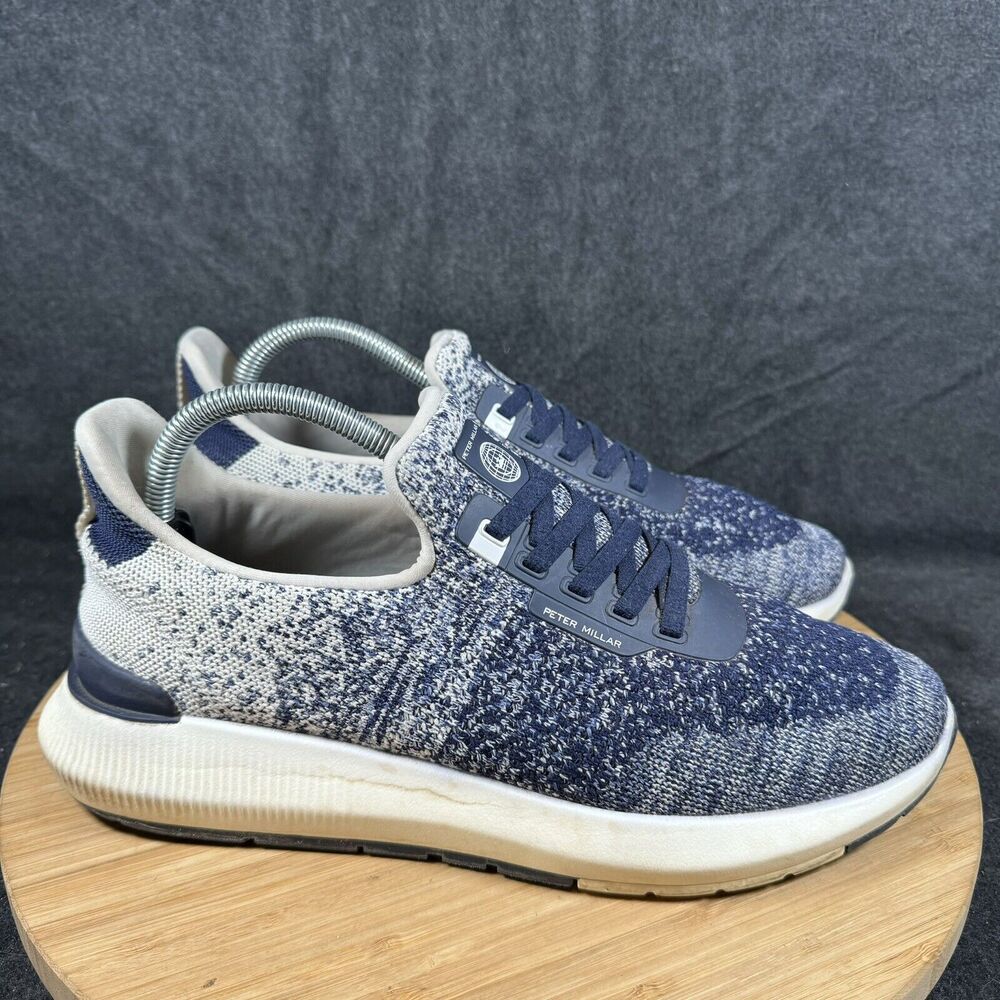 Peter Millar Blue and White Athletic Shoes